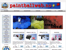 Tablet Screenshot of paintballweb.no